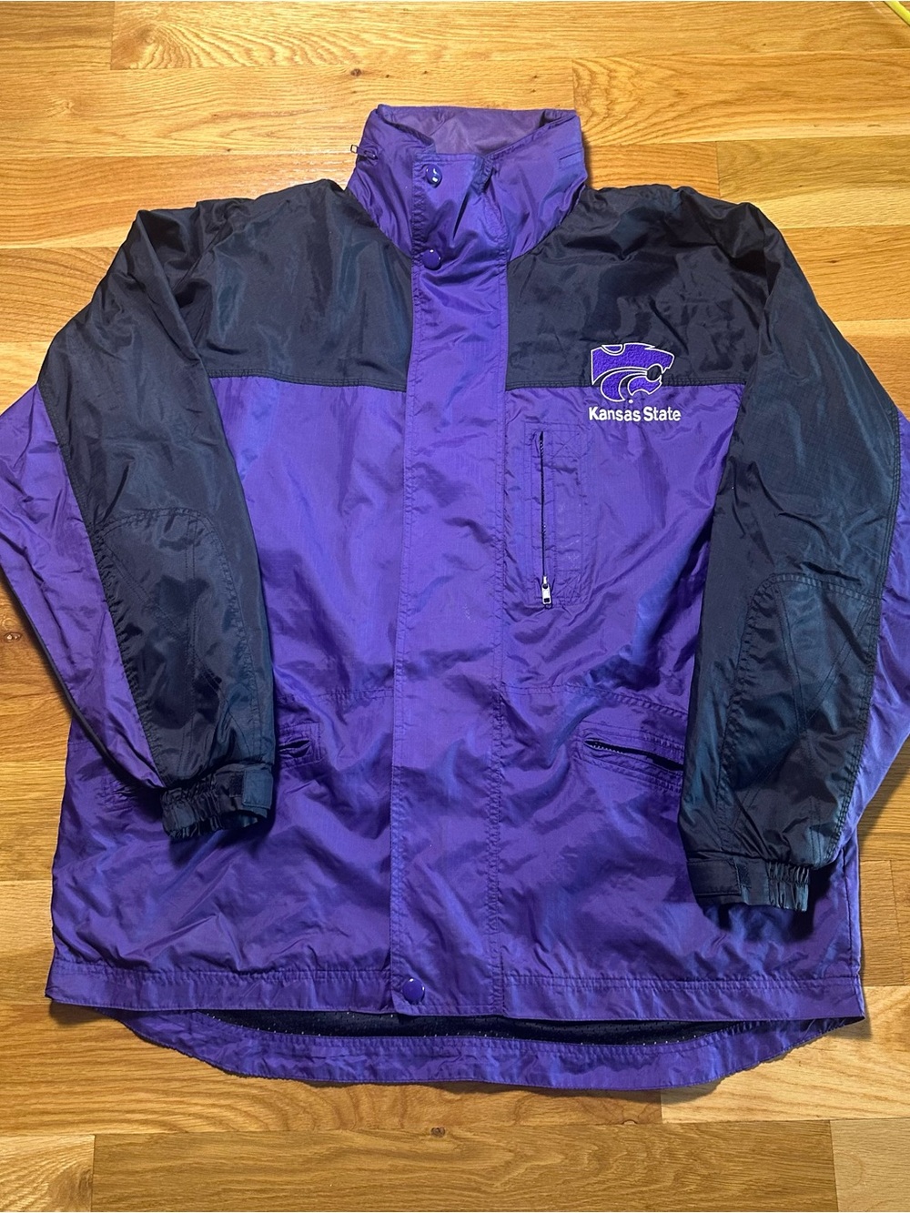 Kansas State Wildcats  Purple and Black Windbreaker Jacket